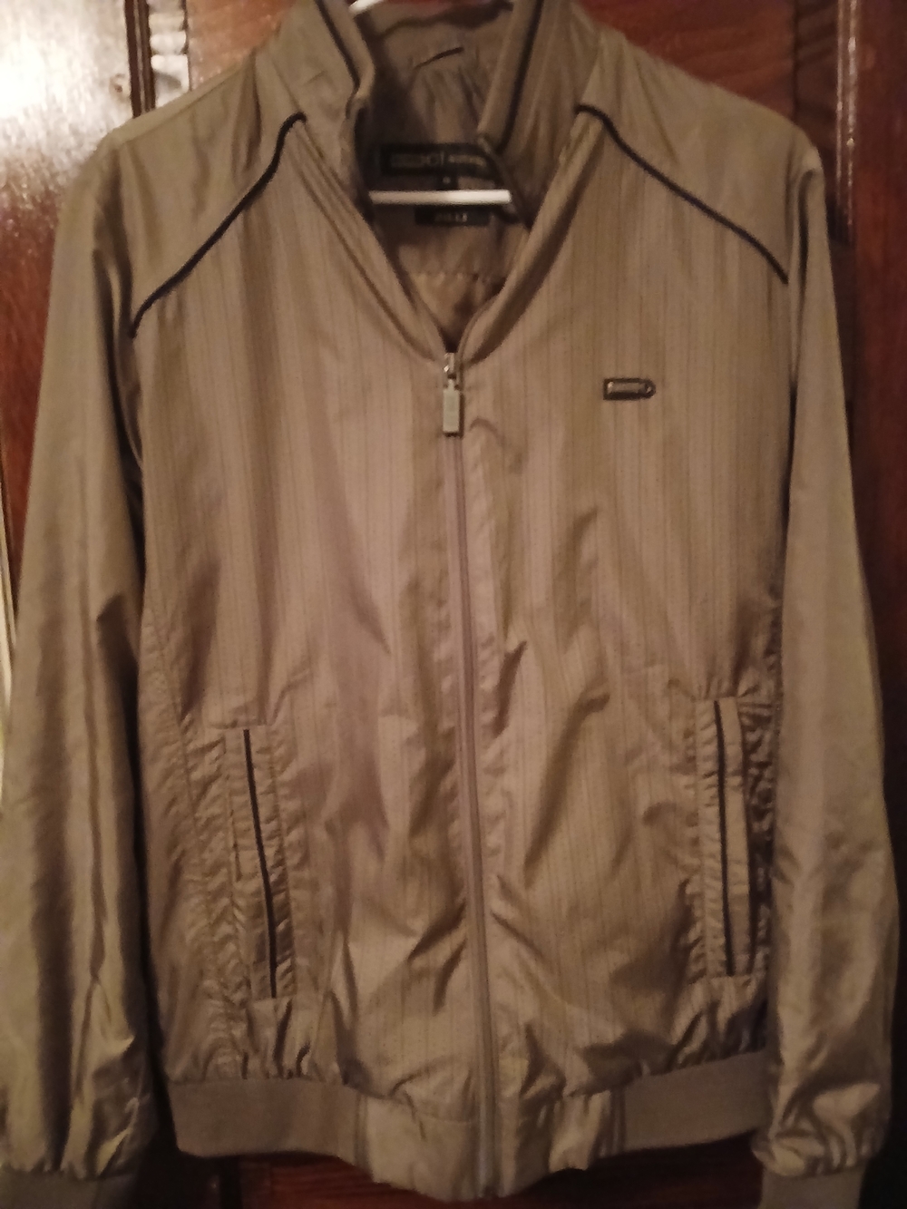 Men's Lightweight Zip-Front Jacket in Taupe